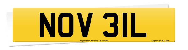 Registration number NOV 31L